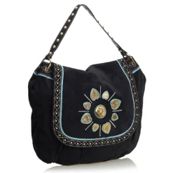 Gucci Vintage - Suede Irina Babouska Shoulder Bag - Black - Leather Handbag - Luxury High Quality - Avvenice