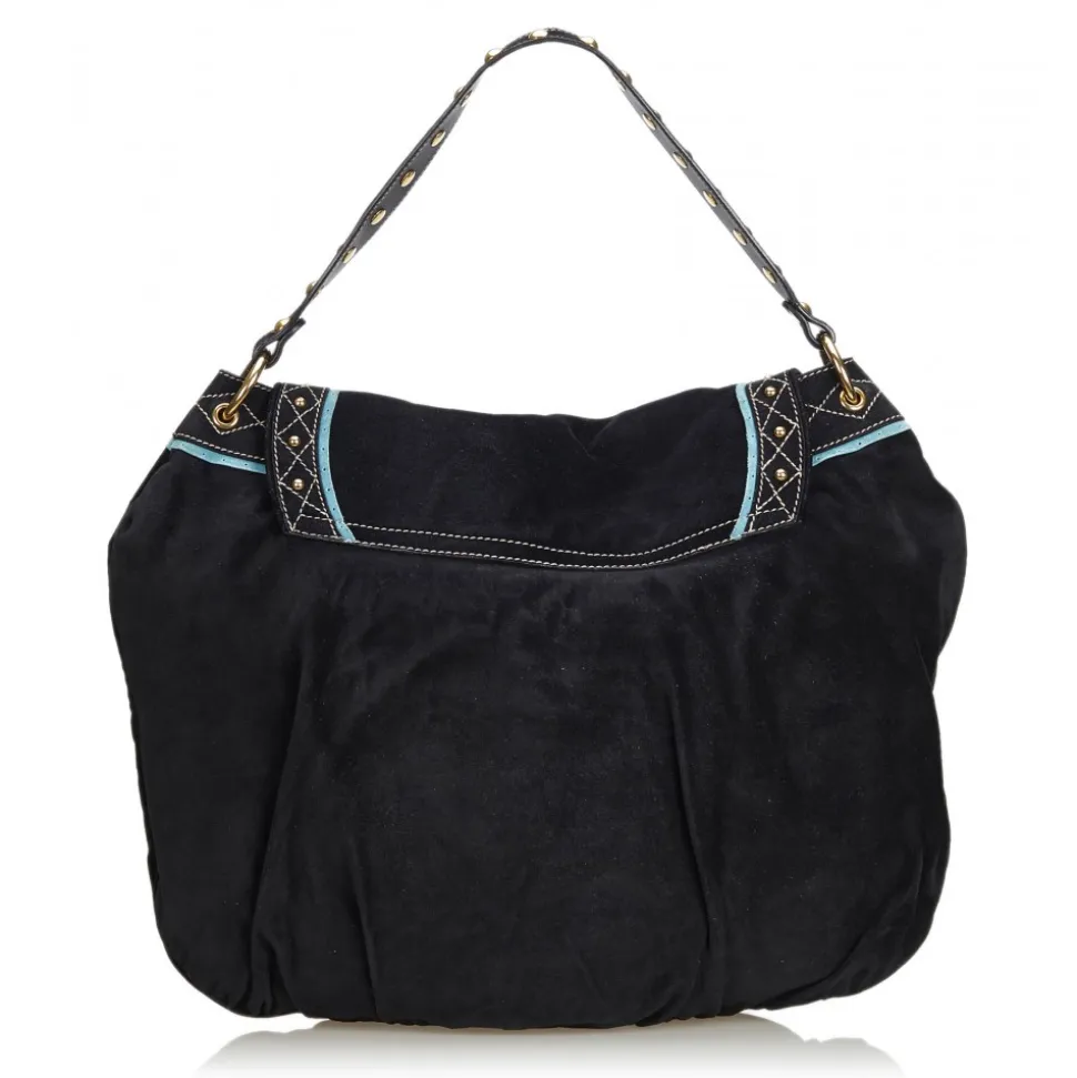 Gucci Vintage - Suede Irina Babouska Shoulder Bag - Black - Leather Handbag - Luxury High Quality - Avvenice