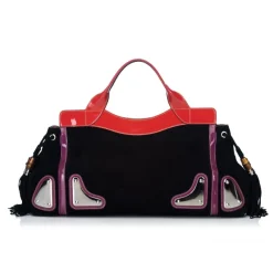 Gucci Vintage - Suede Race Handbag Bag - Black - Leather Handbag - Luxury High Quality - Avvenice