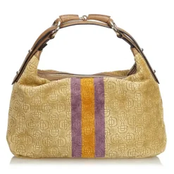 Gucci Vintage - Velour Horsebit Hobo Bag - Brown - Leather Handbag - Luxury High Quality - Avvenice