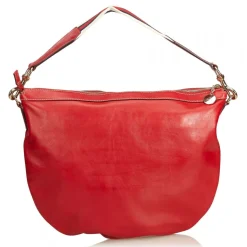 Gucci Vintage - Web Leather Shoulder Bag - Red - Leather Handbag - Luxury High Quality - Avvenice