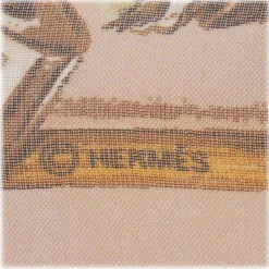 Hermès Vintage - A Propos De Bottes Silk Scarf - Brown Beige - Silk Foulard - Luxury High Quality - Avvenice