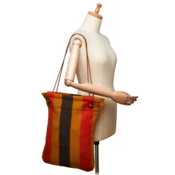 Hermès Vintage - Aline Rocabar Grooming Bag - Brown Multi - Canvas and Wool Handbag - Luxury High Quality - Avvenice