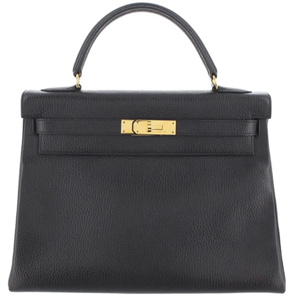 Hermès Vintage - Ardennes Kelly 32 - Black - Leather Handbag - Avvenice