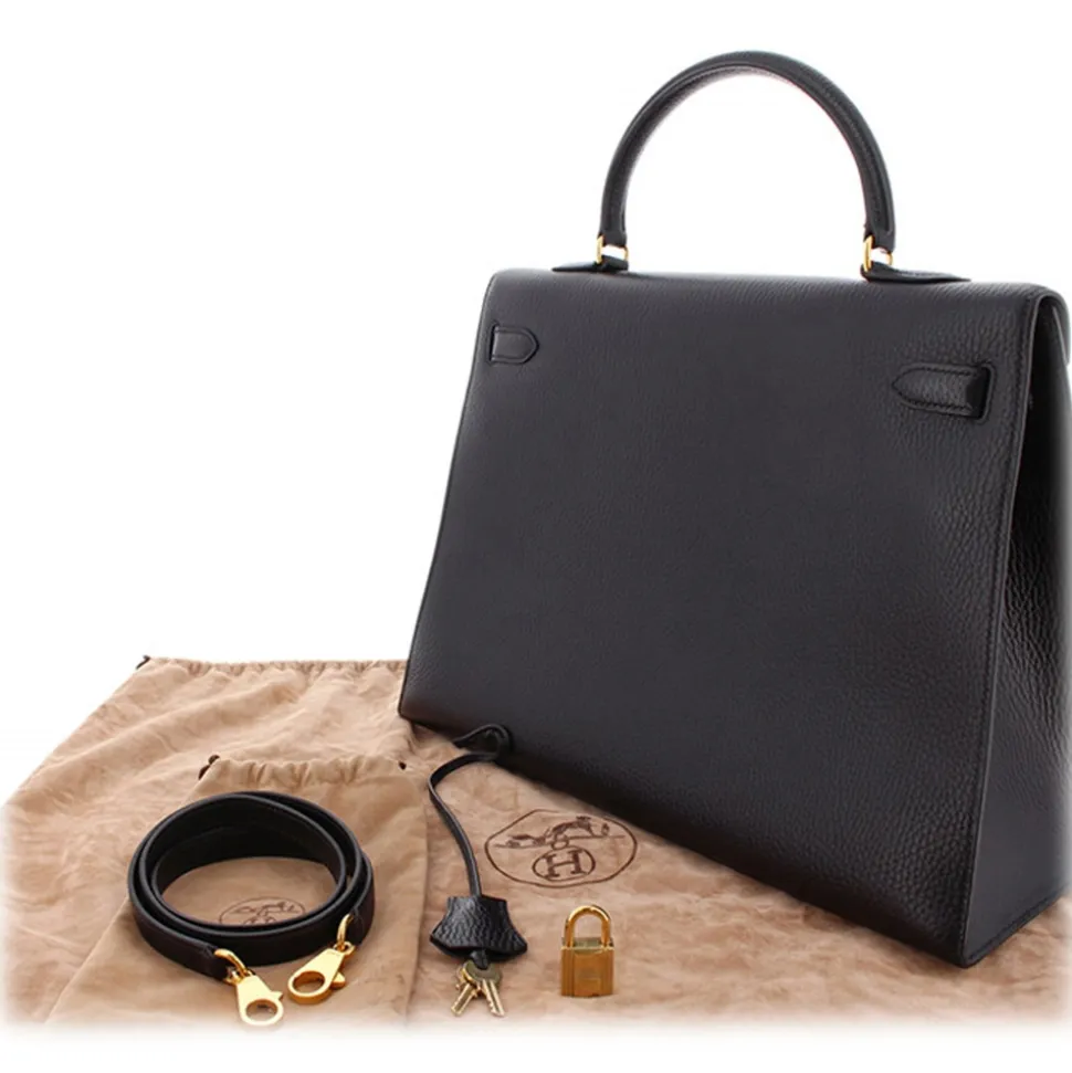 Hermès Vintage - Ardennes Kelly Sellier 35 - Black - Leather Handbag - Avvenice