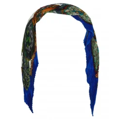 Hermès Vintage - Art Des Steppes Silk Scarf - Green Blue Multi - Silk Foulard - Luxury High Quality - Avvenice