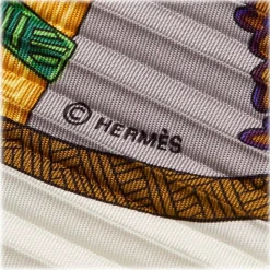 Hermès Vintage - Art Des Steppes Silk Scarf - Green Blue Multi - Silk Foulard - Luxury High Quality - Avvenice