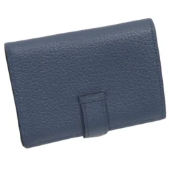 Hermès Vintage - Bearn Leather Card Holder - Blue - Leather Card Holder - Avvenice