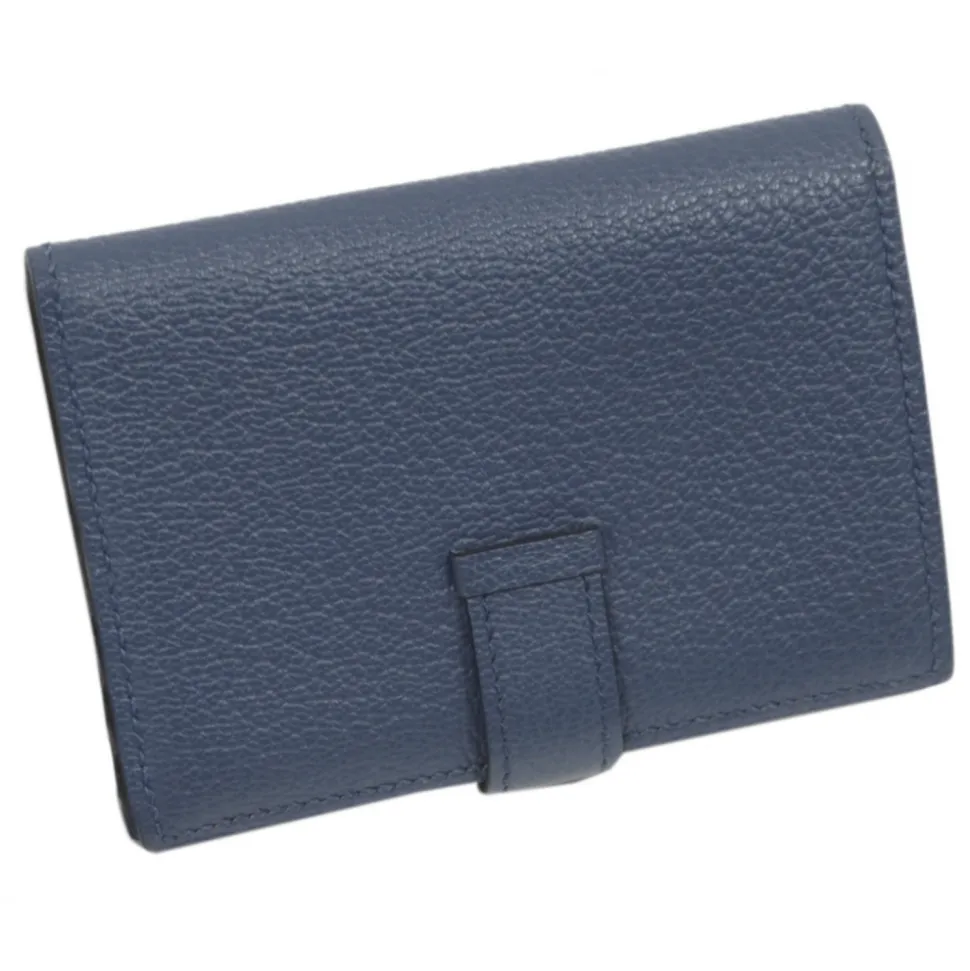 Hermès Vintage - Bearn Leather Card Holder - Blue - Leather Card Holder - Avvenice