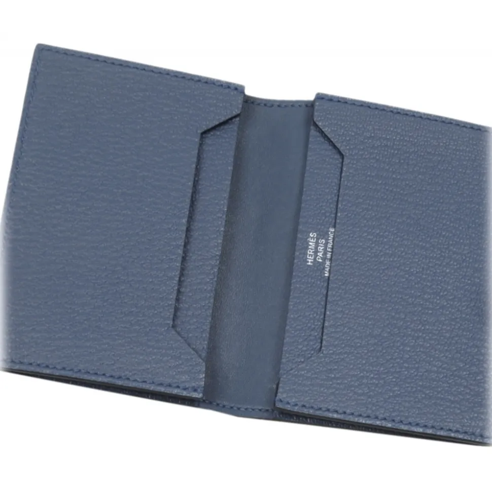 Hermès Vintage - Bearn Leather Card Holder - Blue - Leather Card Holder - Avvenice