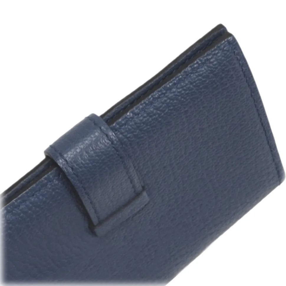 Hermès Vintage - Bearn Leather Card Holder - Blue - Leather Card Holder - Avvenice