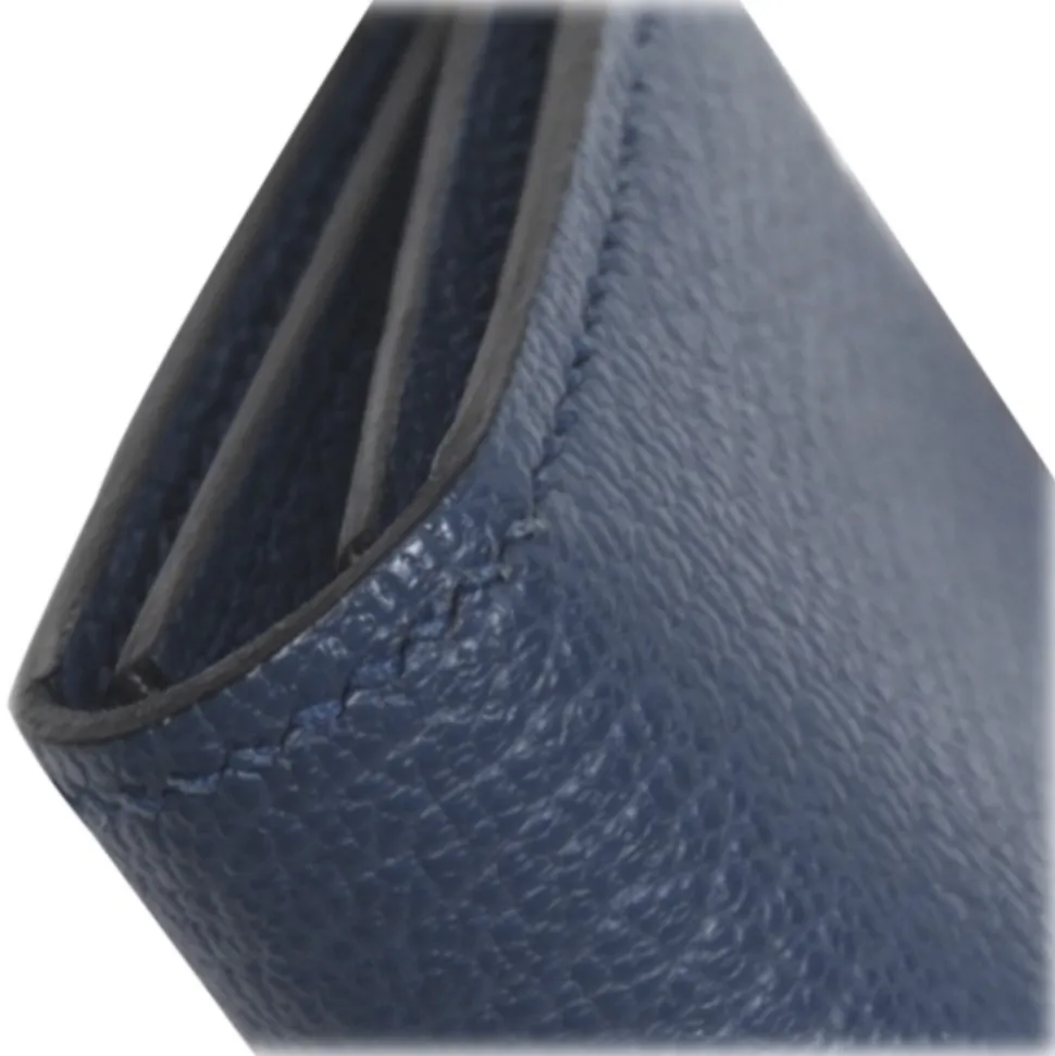 Hermès Vintage - Bearn Leather Card Holder - Blue - Leather Card Holder - Avvenice