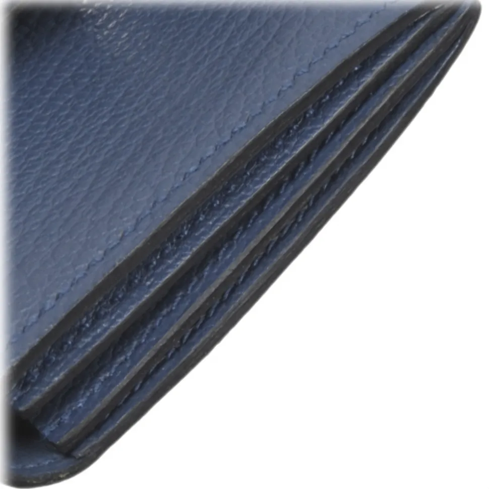 Hermès Vintage - Bearn Leather Card Holder - Blue - Leather Card Holder - Avvenice