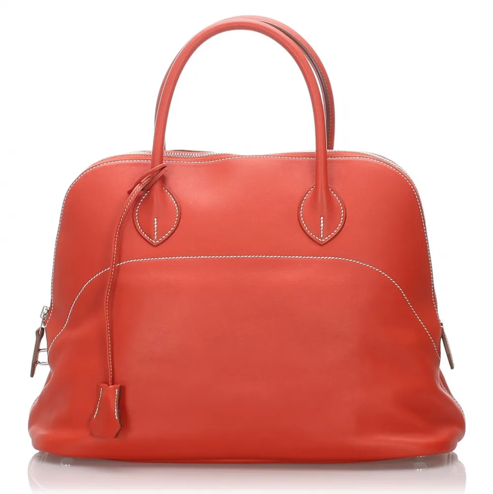Hermès Vintage - Bolide 35 Bag - Orange - Leather and Calf Handbag - Luxury High Quality - Avvenice
