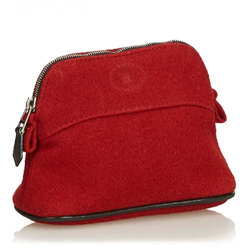 Hermès Vintage - Bolide Trousse De Voyage - Red - Canvas and Wool Pouch - Luxury High Quality - Avvenice