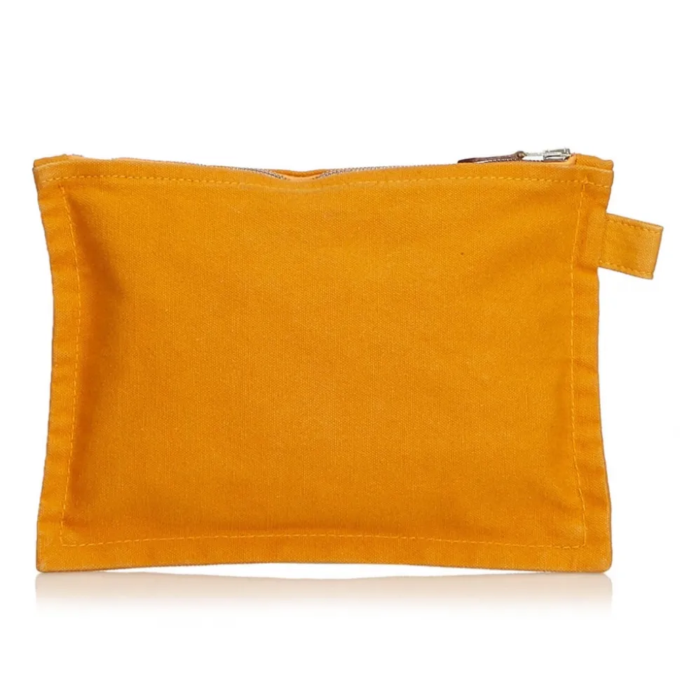 Hermès Vintage - Bora Bora Zip Pouch Bag - Orange - Fabric and Cotton Pounch - Luxury High Quality - Avvenice
