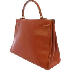 Hermès Vintage - Box Calf Kelly 35 - Brown - Leather Handbag - Avvenice