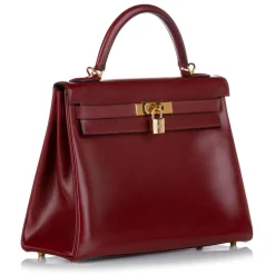 Hermès Vintage - Box Calf Kelly 32 - Red - Leather Handbag - Avvenice