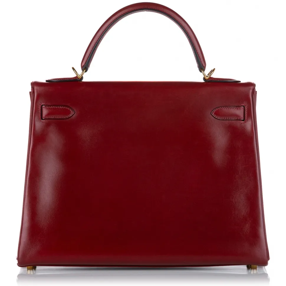 Hermès Vintage - Box Calf Kelly 32 - Red - Leather Handbag - Avvenice