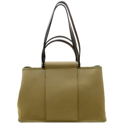 Hermès Vintage - Cabag Elan Canvas Satchel - Brown - Canvas Handbag - Avvenice