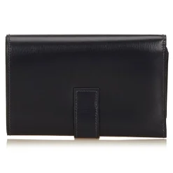 Hermès Vintage - Calf Leather Trifold Long Wallet - Blue Navy - Leather Wallet - Luxury High Quality - Avvenice