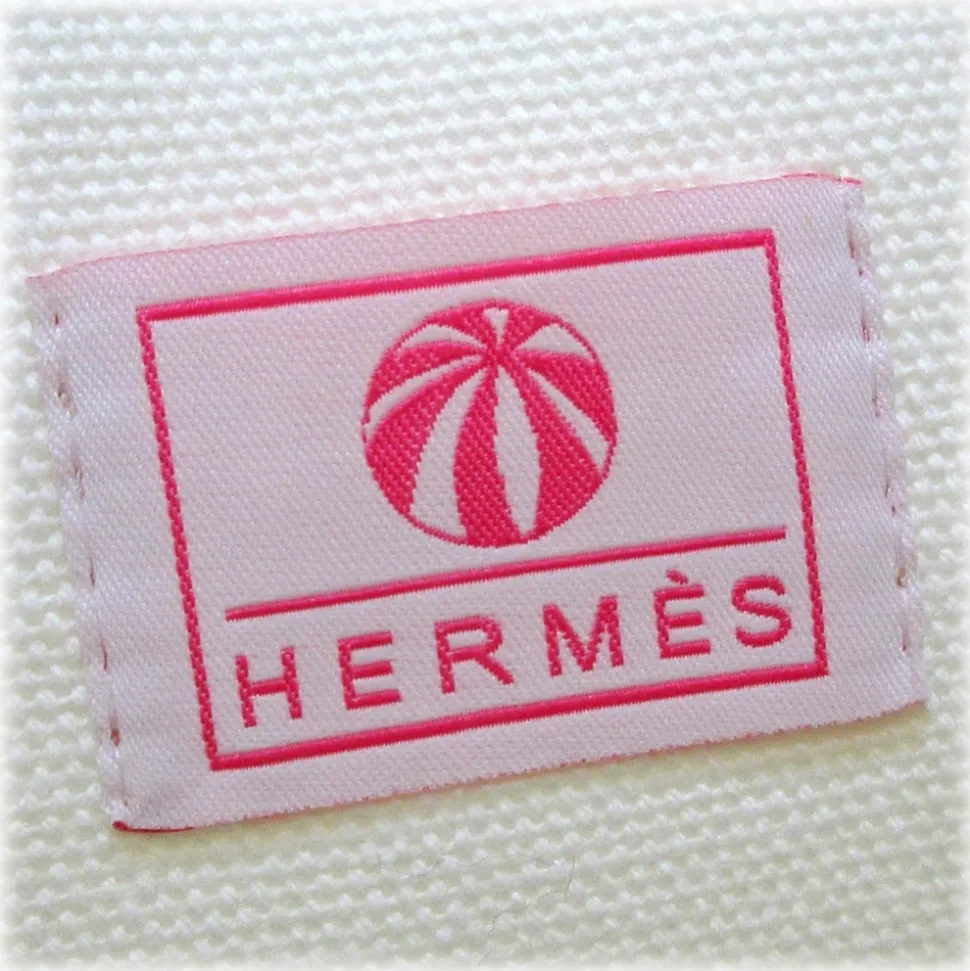 Hermès Vintage - Circus Canvas Nappy Bag - White Red - Canvas Bag - Avvenice