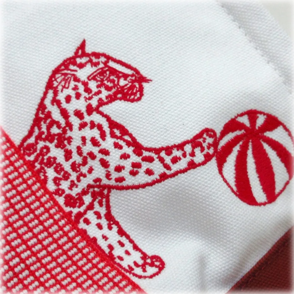 Hermès Vintage - Circus Canvas Nappy Bag - White Red - Canvas Bag - Avvenice