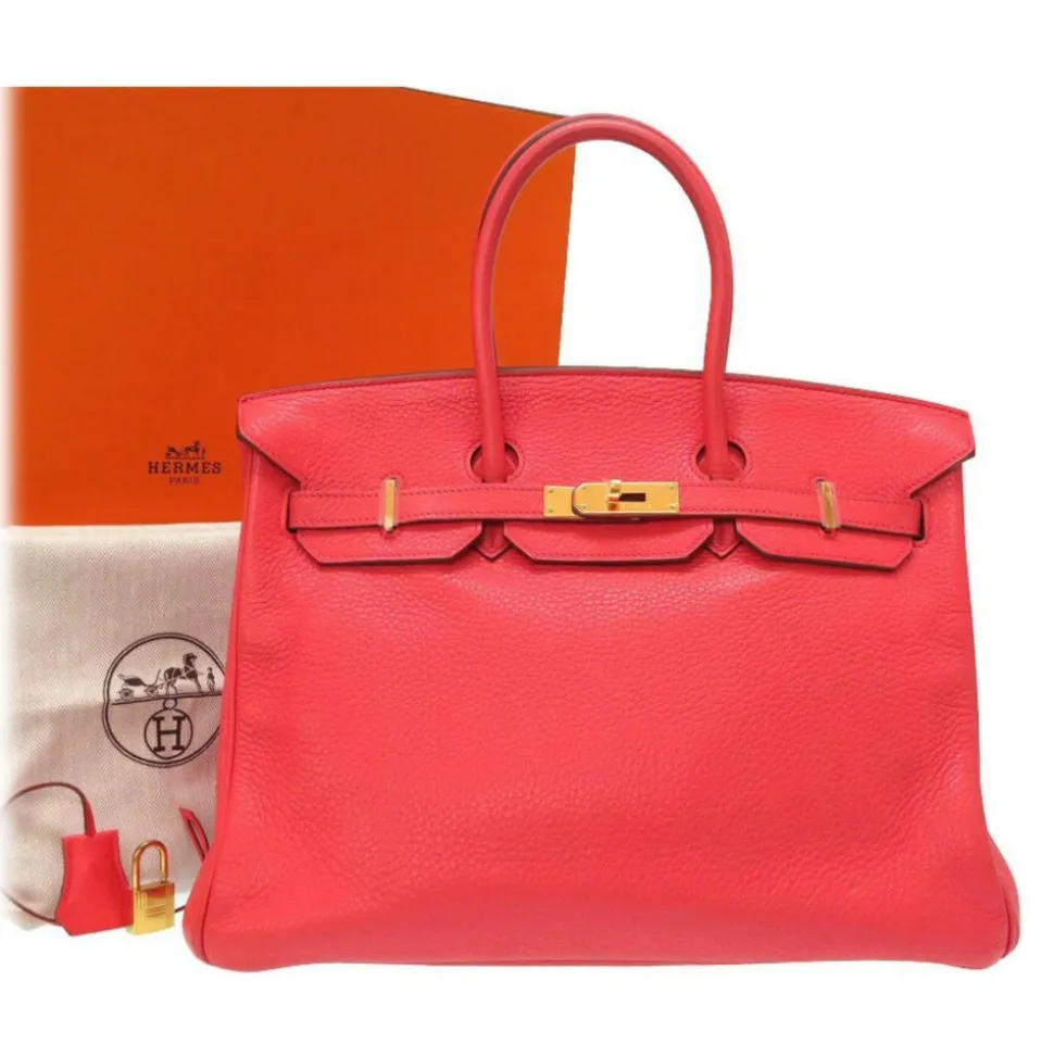 Hermès Vintage - Clemence Birkin 35 Bag - Pink - Leather and Calf Handbag - Luxury High Quality - Avvenice