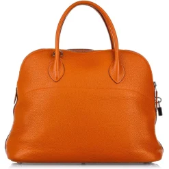 Hermès Vintage - Clemence Bolide 35 - Brown - Leather Handbag - Avvenice