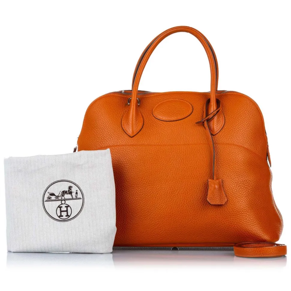 Hermès Vintage - Clemence Bolide 35 - Brown - Leather Handbag - Avvenice