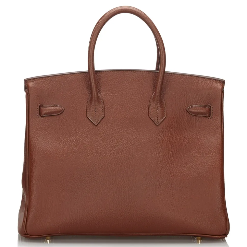 Hermès Vintage - Clemence Terre Birkin 35 Bag - Brown - Leather and Calf Handbag - Luxury High Quality - Avvenice