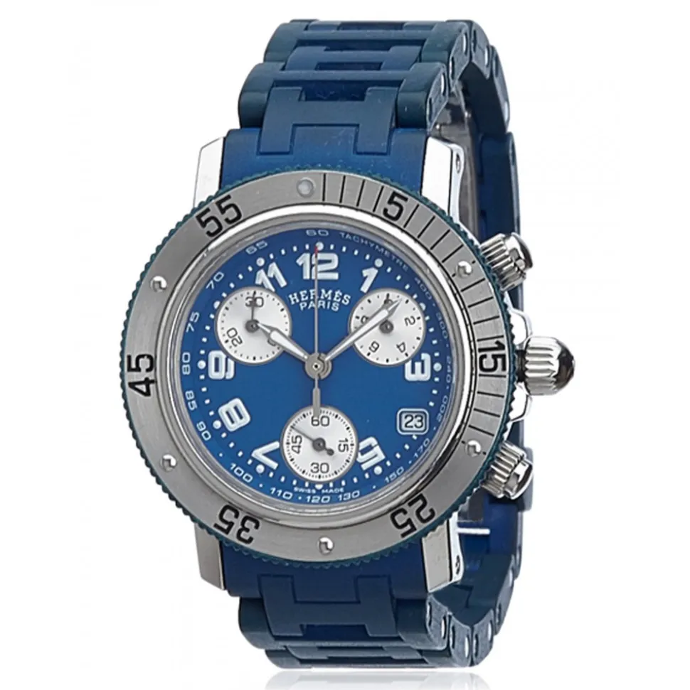 Hermès Vintage - Clipper Diver Watch - Blue Silver - Stainless Steel Watch - Luxury High Quality - Avvenice