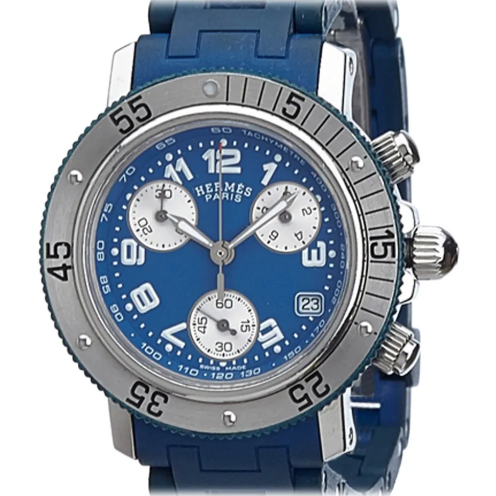 Hermès Vintage - Clipper Diver Watch - Blue Silver - Stainless Steel Watch - Luxury High Quality - Avvenice