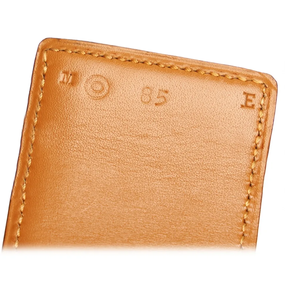 Hermès Vintage - Collier de Chien Belt - Red Gold - Leather Belt - Avvenice