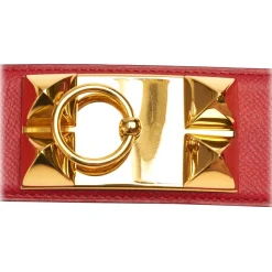 Hermès Vintage - Collier de Chien Belt - Red Gold - Leather Belt - Avvenice