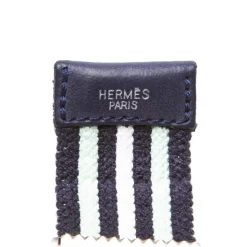 Hermès Vintage - Cotton Belt - Blue Navy White - Cotton Belt - Luxury High Quality - Avvenice