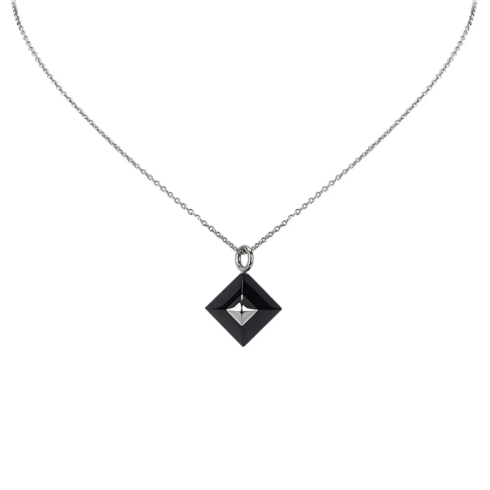 Hermès Vintage - Cupidon Pendant Necklace - Black Silver - Hermès Necklace - Luxury High Quality - Avvenice