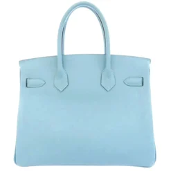 Hermès Vintage - Epsom Birkin 30 - Light Blue - Leather Handbag - Avvenice