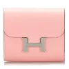 Hermès Vintage - Epsom Constance Compact Wallet - Pink - Leather Wallet - Luxury High Quality - Avvenice