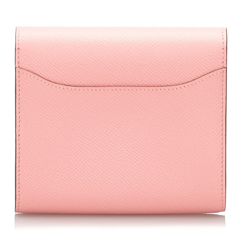 Hermès Vintage - Epsom Constance Compact Wallet - Pink - Leather Wallet - Luxury High Quality - Avvenice