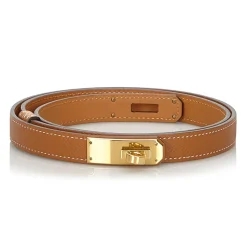 Hermès Vintage - Epsom Kelly Belt - Brown Gold - Leather Belt - Luxury High Quality - Avvenice