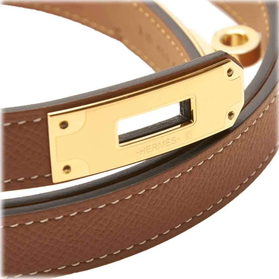 Hermès Vintage - Epsom Kelly Belt - Brown Gold - Leather Belt - Luxury High Quality - Avvenice