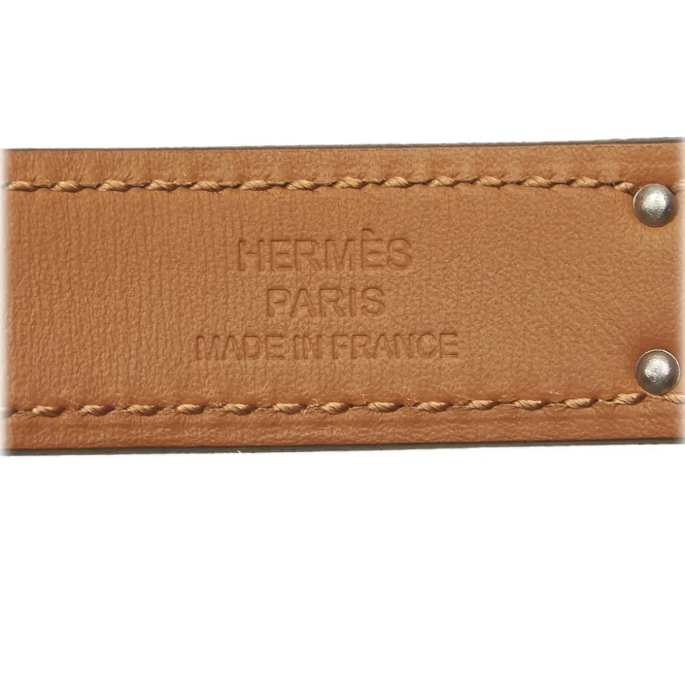 Hermès Vintage - Epsom Kelly Belt - Black Silver - Leather Belt - Luxury High Quality - Avvenice