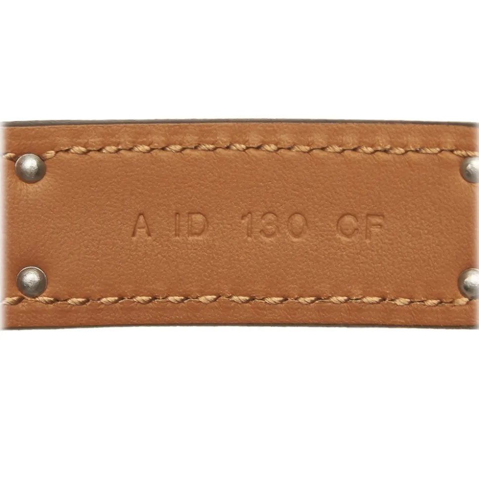 Hermès Vintage - Epsom Kelly Belt - Black Silver - Leather Belt - Luxury High Quality - Avvenice