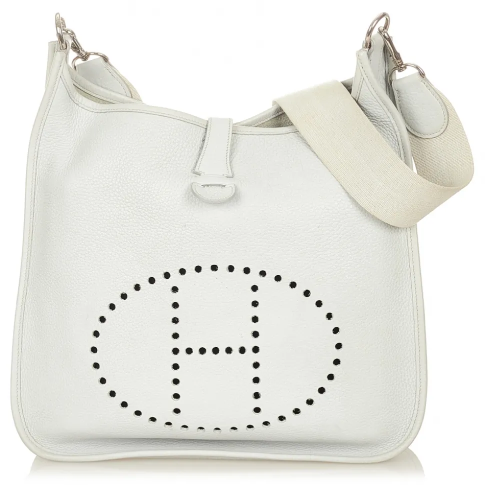 Hermès Vintage - Evelyne I GM - White - Leather Handbag - Avvenice