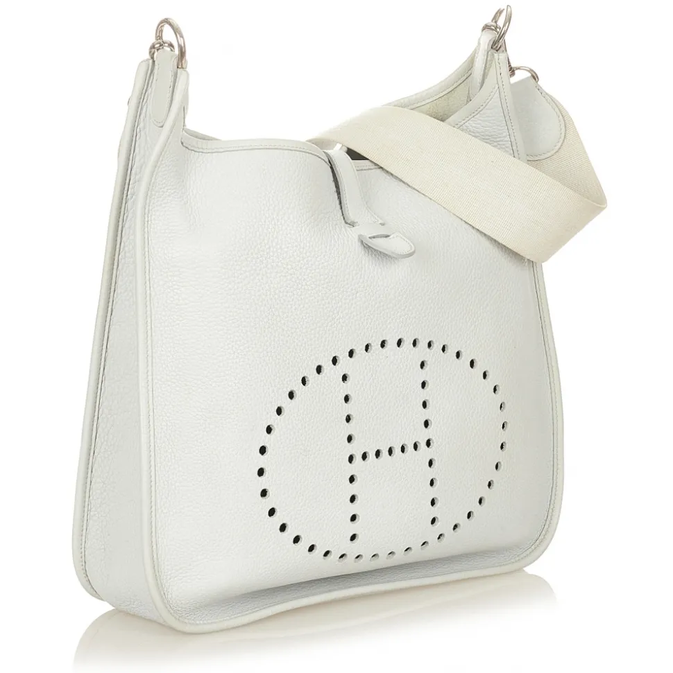 Hermès Vintage - Evelyne I GM - White - Leather Handbag - Avvenice