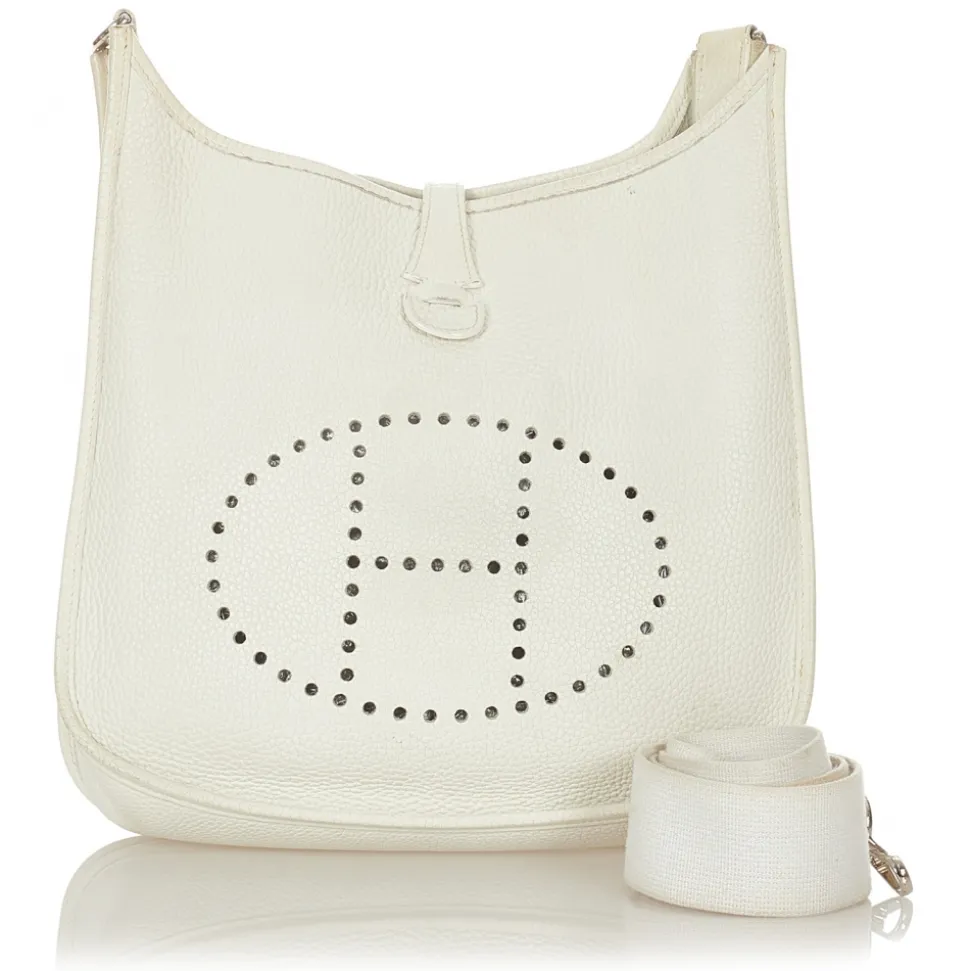 Hermès Vintage - Evelyne PM - White - Leather Handbag - Avvenice