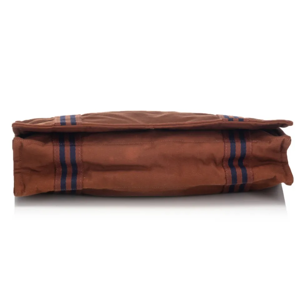 Hermès Vintage - Fourre Tout Besace MM Bag - Brown - Canvas Bag - Luxury High Quality - Avvenice