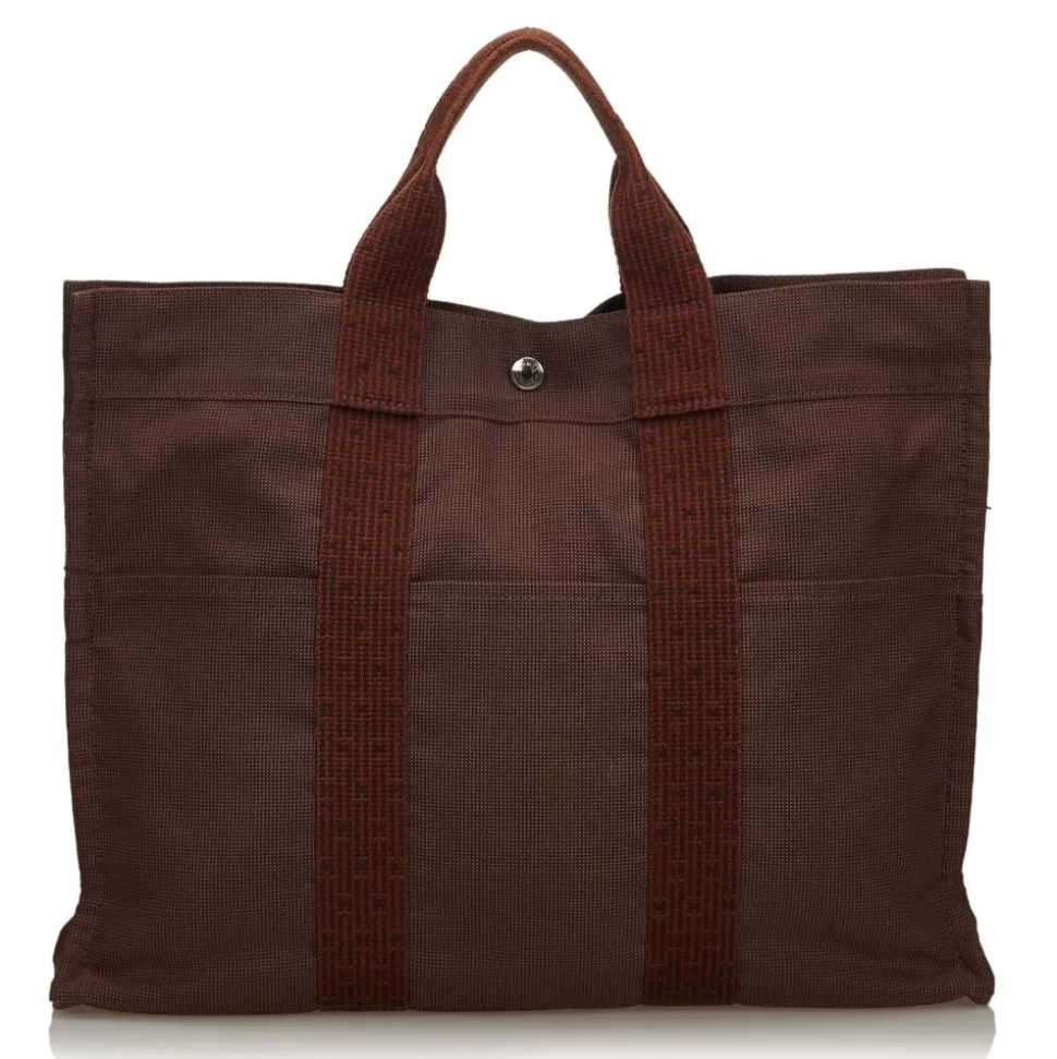 Hermès Vintage - Fourre Tout MM Bag - Brown - Canvas Bag - Luxury High Quality - Avvenice