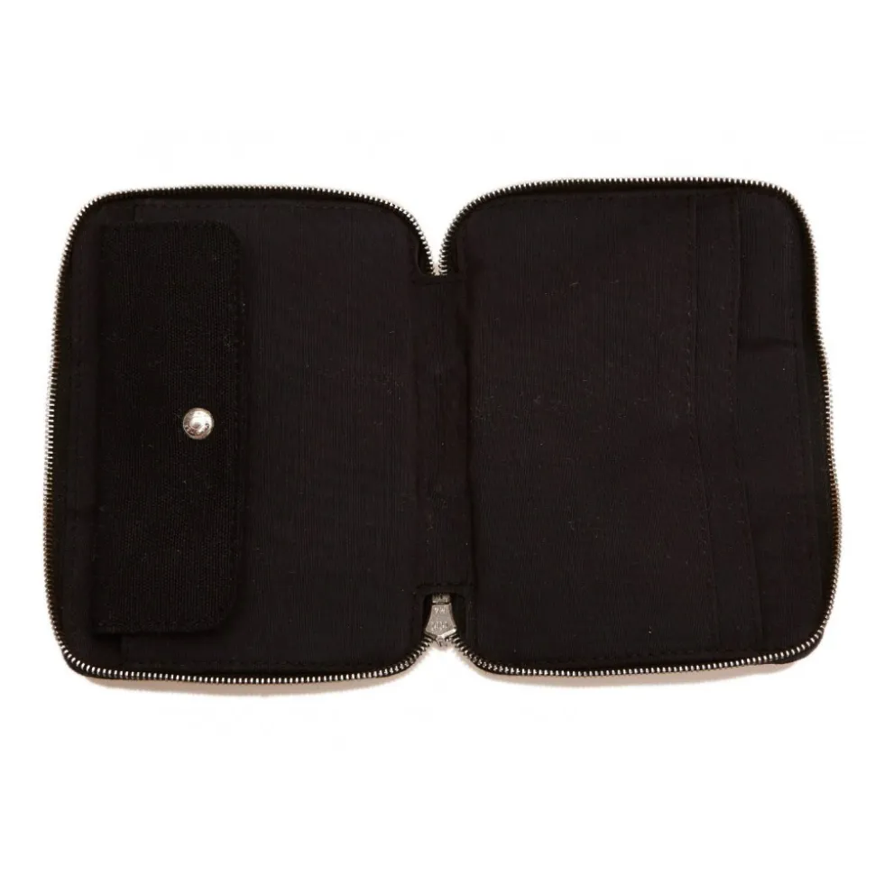 Hermès Vintage - Fourre Tout PM Wallet - Black Grey - Canvas Wallet - Luxury High Quality - Avvenice